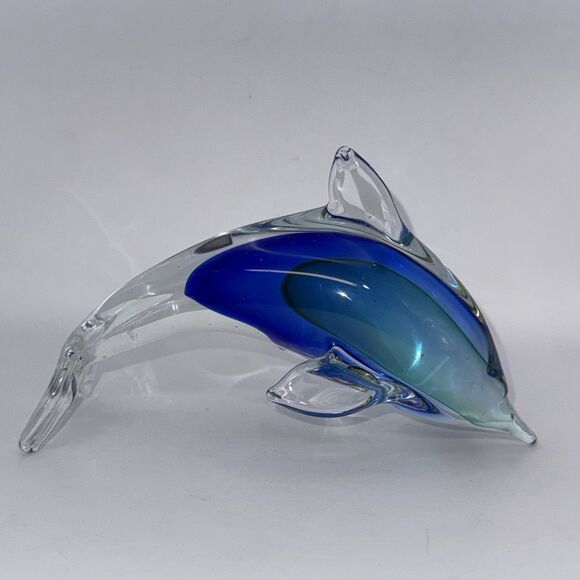 Vinci Sculptured Glass Collectibles Dolphins - Picture 3 of 8